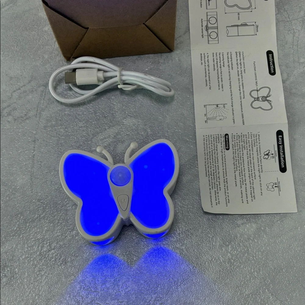 LED White Butterfly Night Light